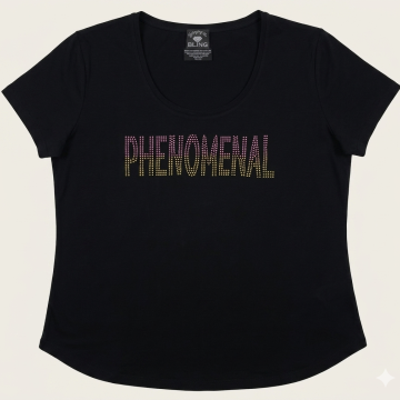 Phenomenal Rhinestone Ombre Graphic Tee